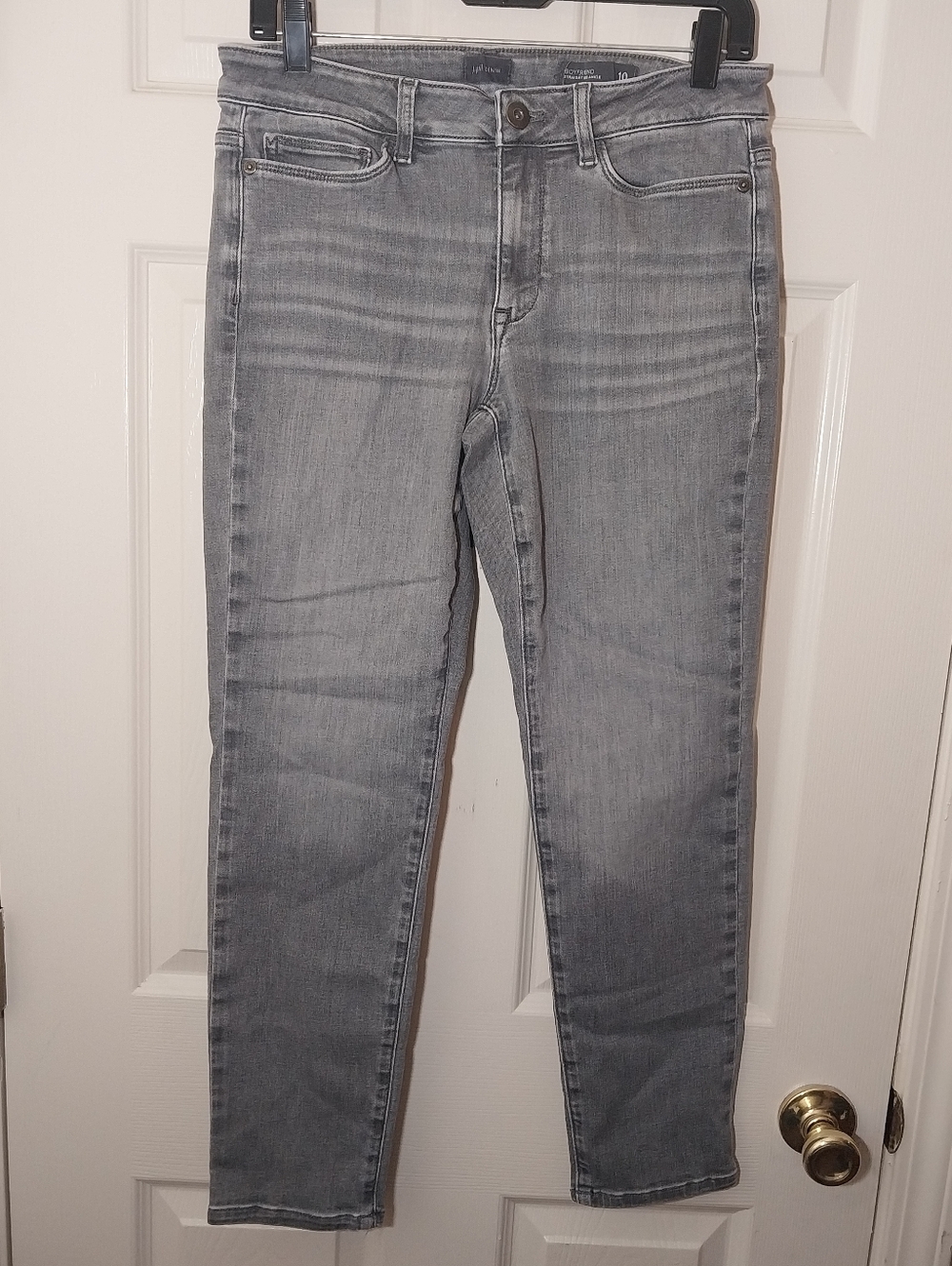 J. Jill Denim Gray Boyfriend Straight Leg Ankle Size 10p